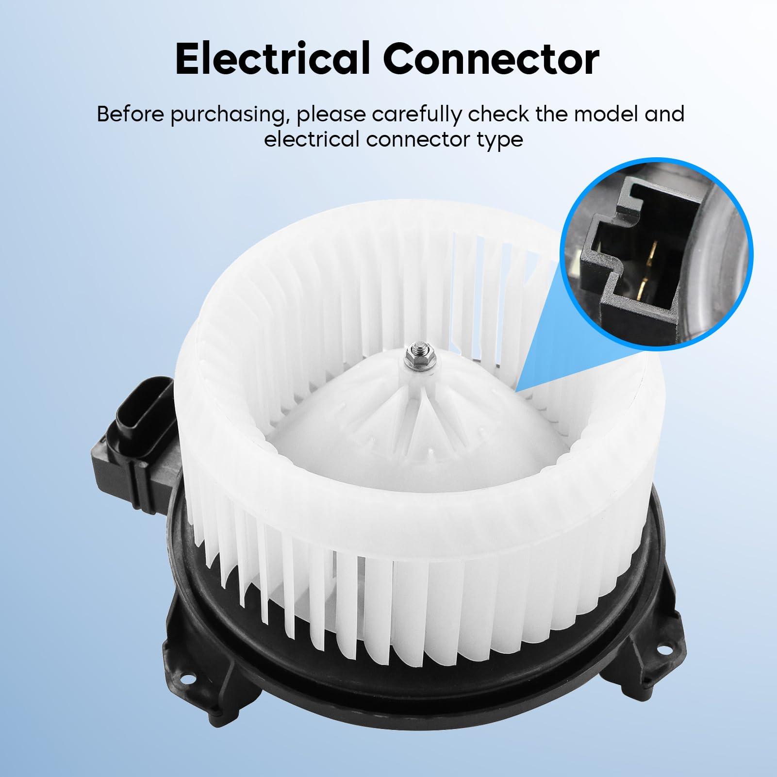 Aeagle blower installed in vehicle HVAC housing demonstrating proper fit and airflow