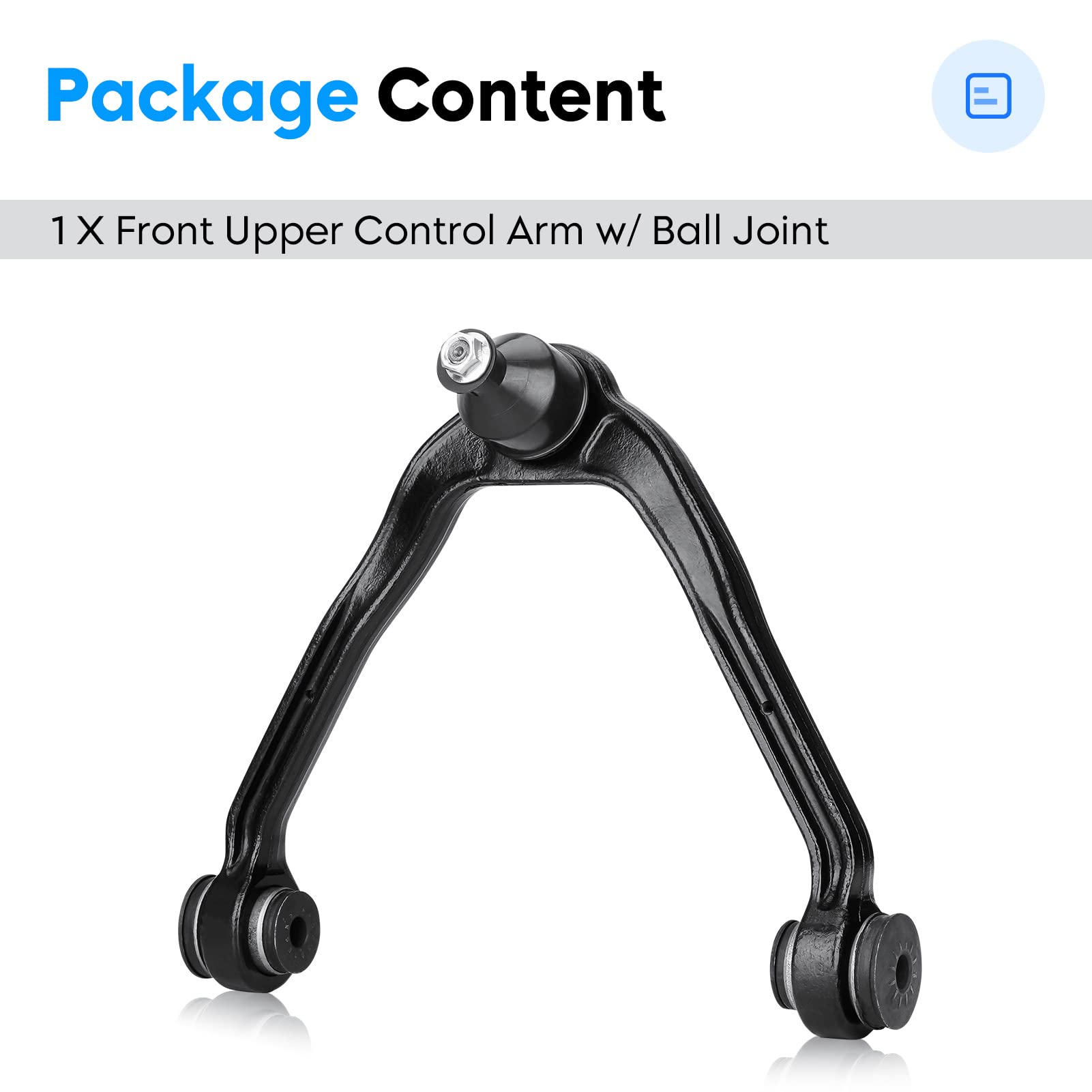 Aeagle control arm beside ruler showing dimensions for fit verification