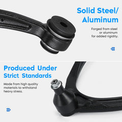 Aeagle driver and passenger upper control arms paired for direct-fit replacement convenience