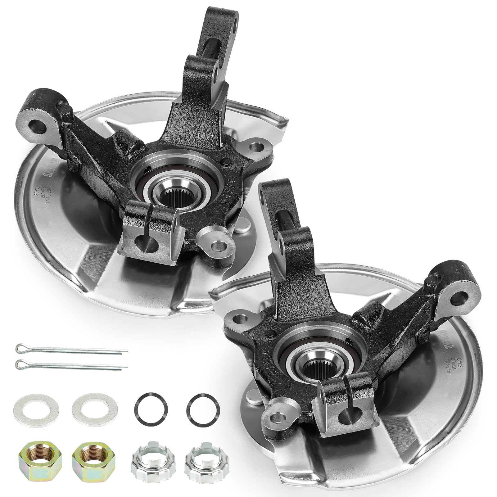 AEagle front knuckle assembly front view showing fitment and improved alignment