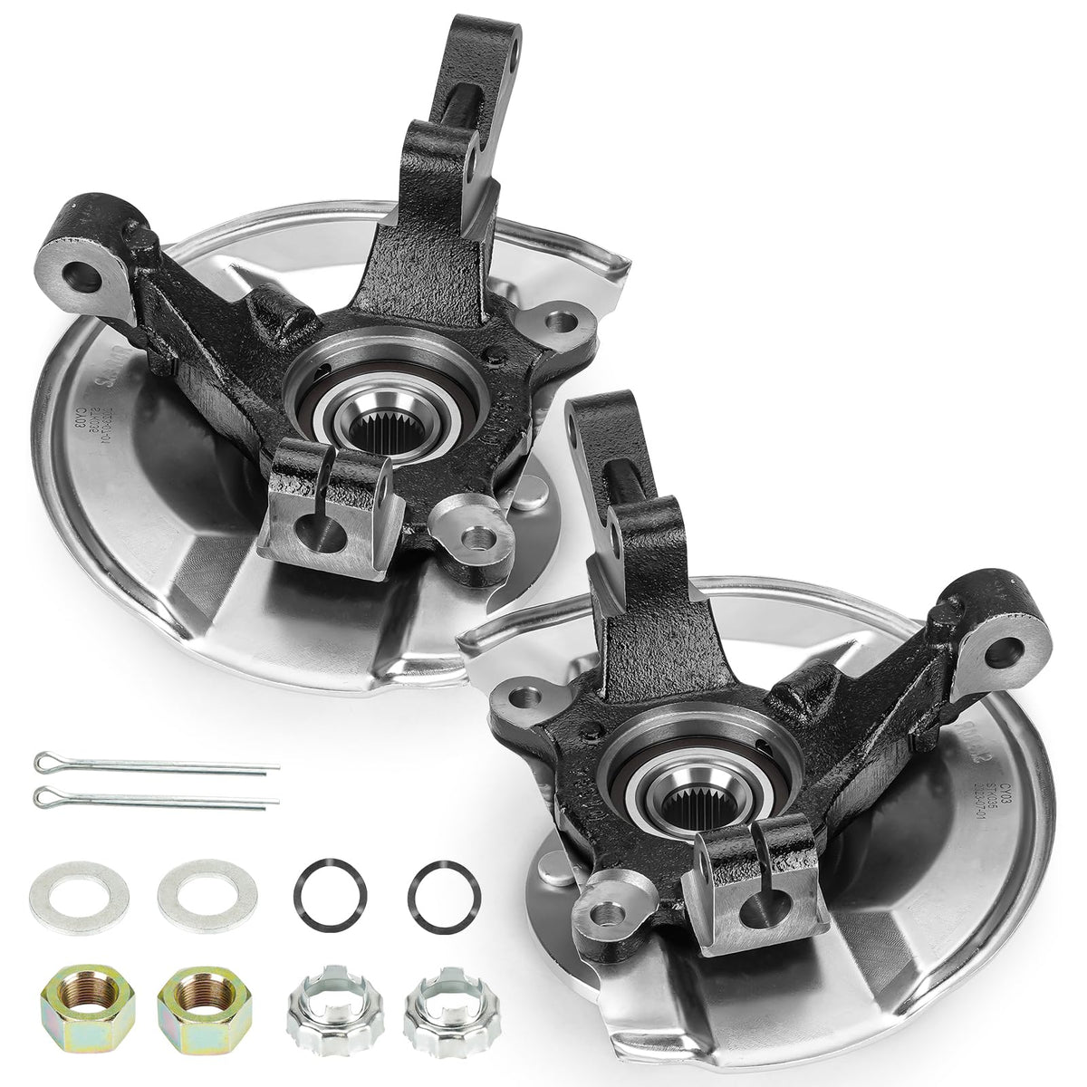 AEagle front knuckle assembly front view showing fitment and improved alignment