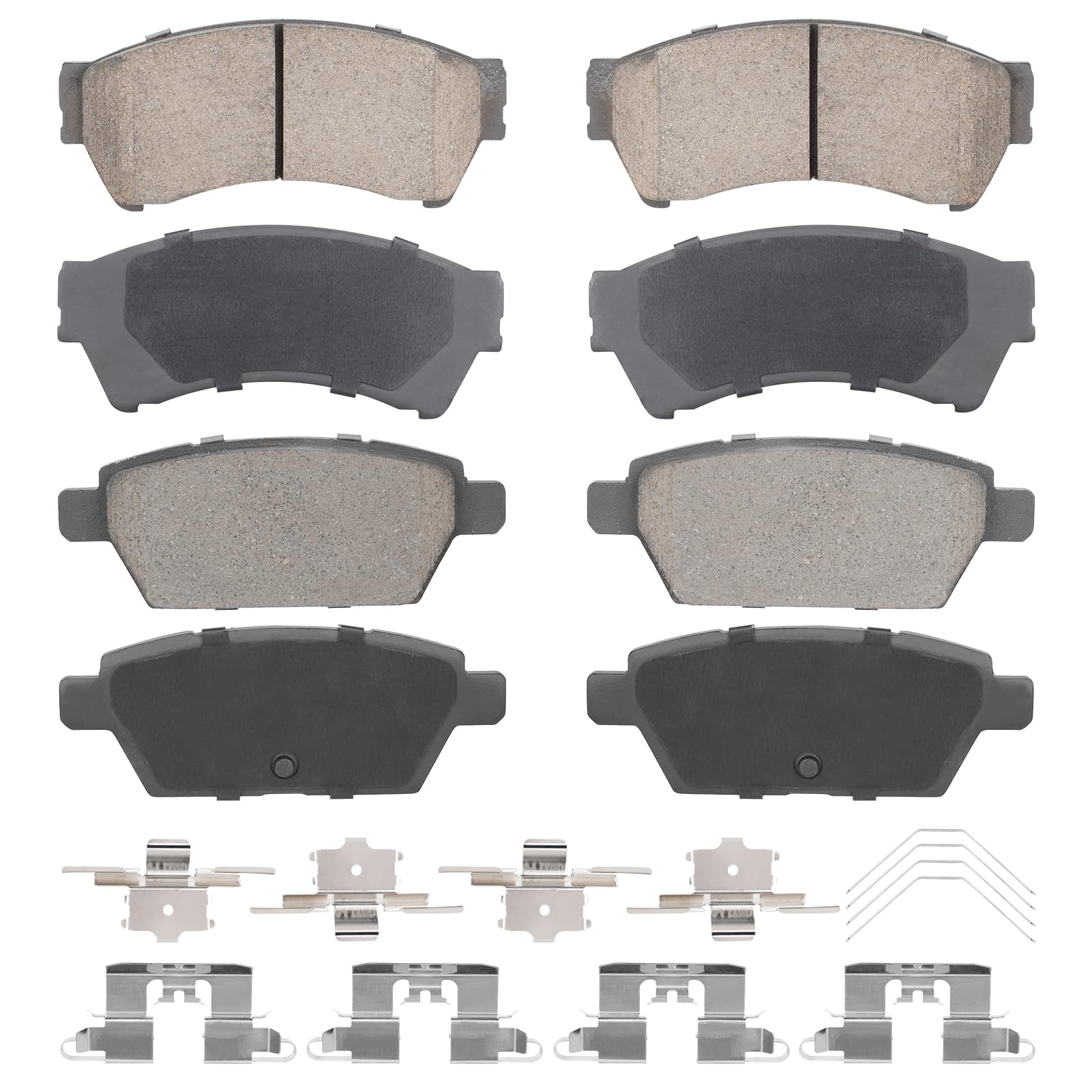 Aeagle packaging front view showing the eight ceramic brake pads and benefits
