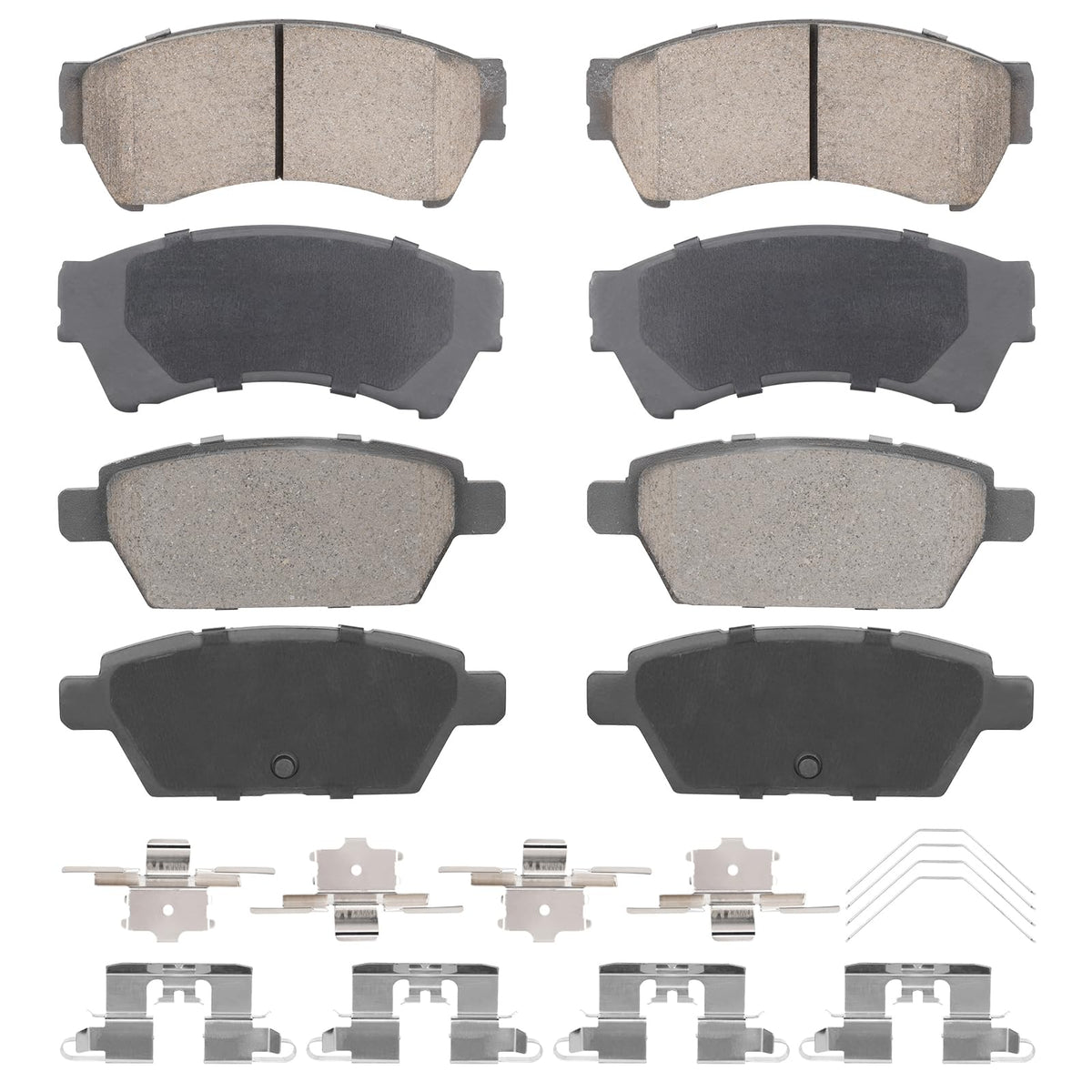 Aeagle packaging front view showing the eight ceramic brake pads and benefits