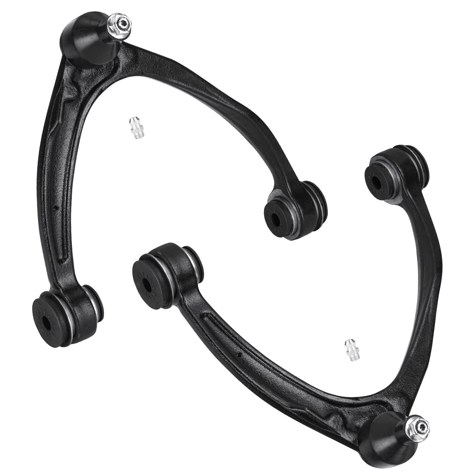 Aeagle front upper control arms packaging showing both assemblies and warranty benefit