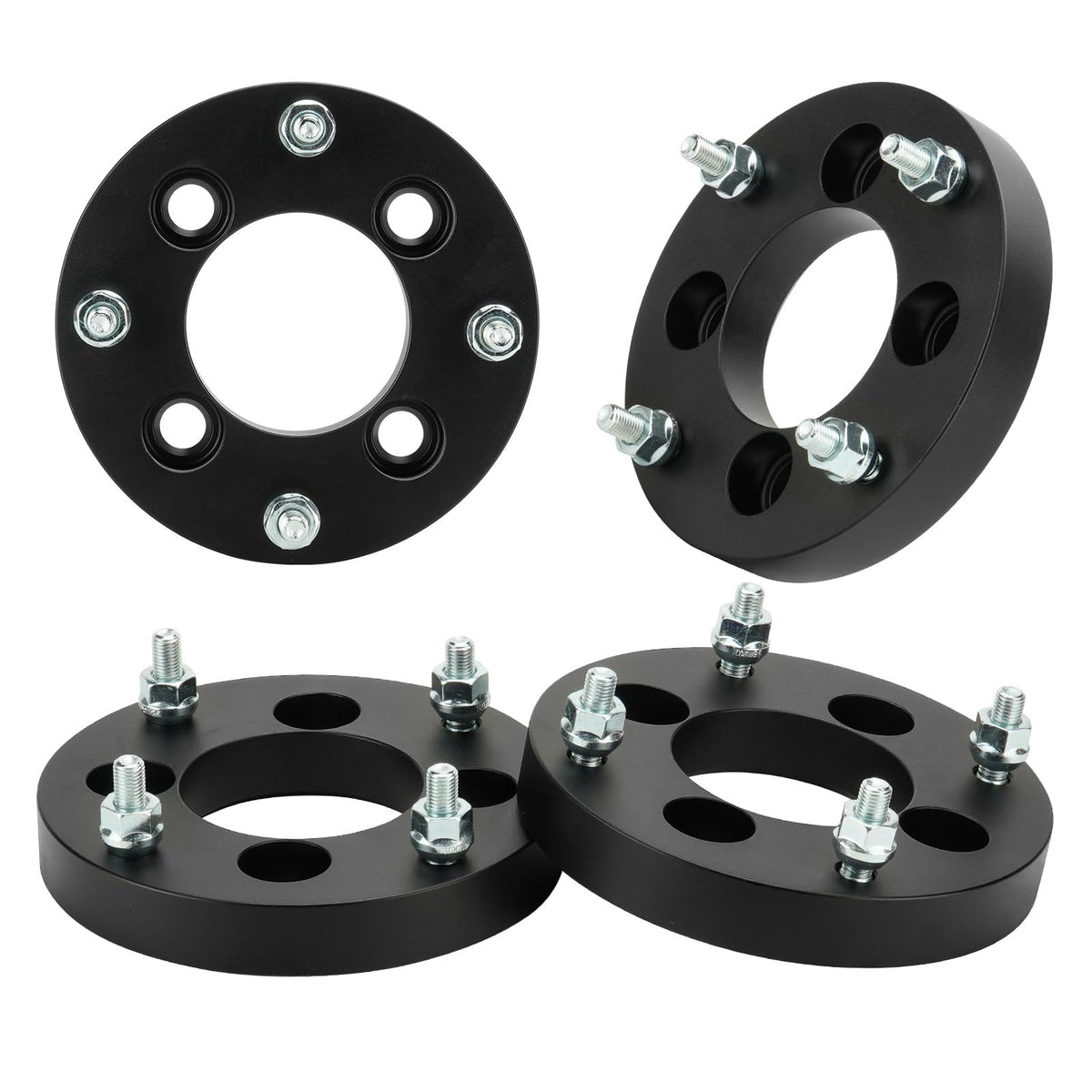 Aeagle front view of four adapters showing bolt pattern and centered fit benefit