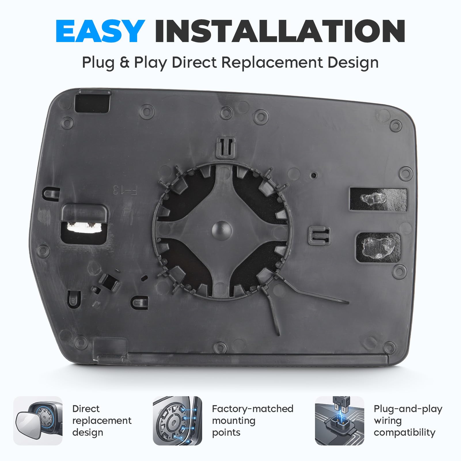 Aeagle back-side heated terminal detail showing exposed metal contacts for wiring
