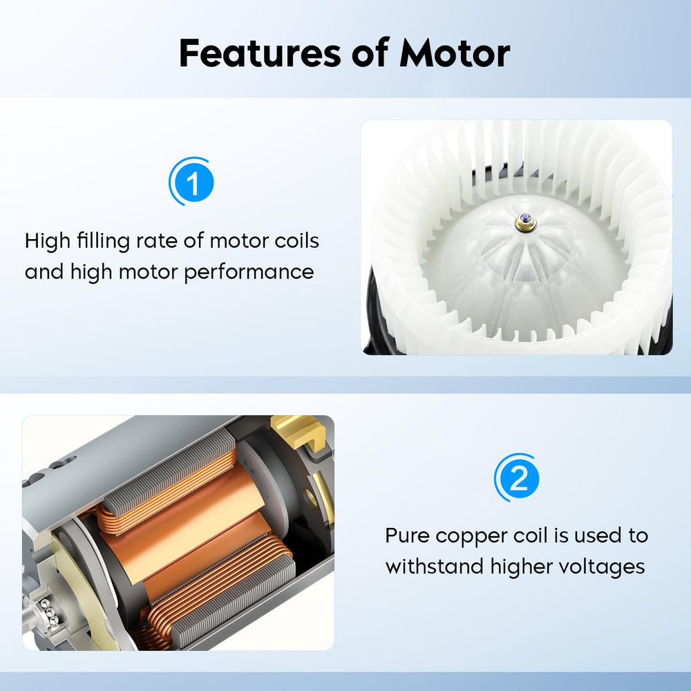 Aeagle blower motor installed in vehicle HVAC space restoring cabin airflow