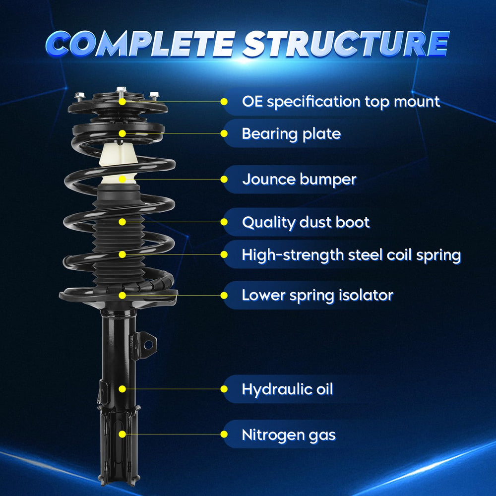 Aeagle front strut installed on a 2005 Toyota Corolla illustrating restored ride stability