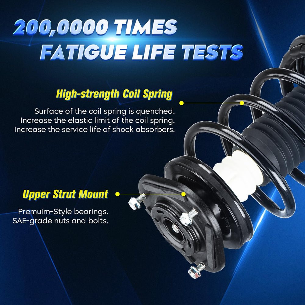 Aeagle left front strut assembly close-up showing durable finish and fitment for Corolla