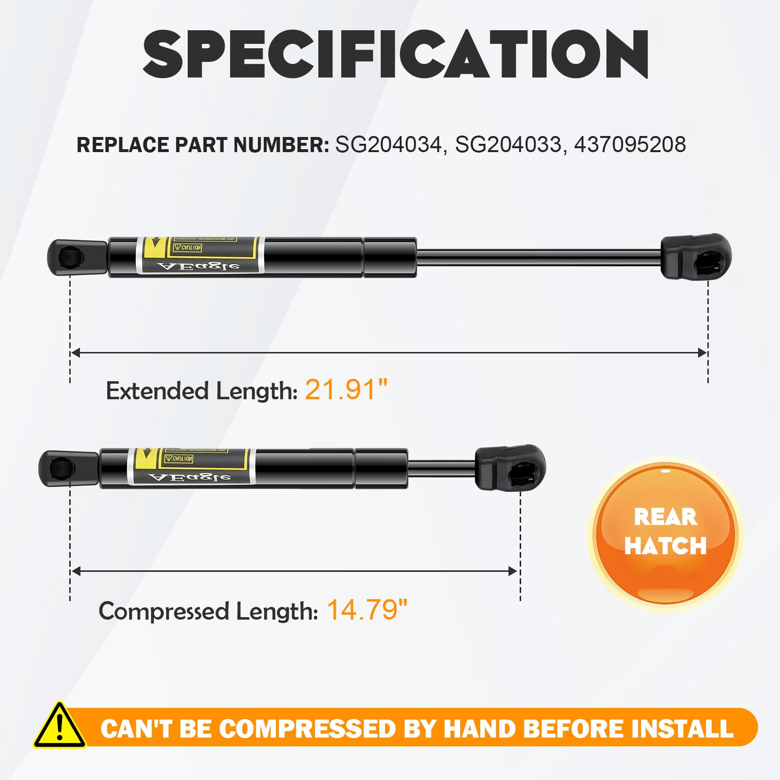 Aeagle close-up of piston rod and shaft showing smooth operation benefit
