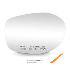 Aeagle passenger-side mirror front view showing full reflective surface and fit benefit