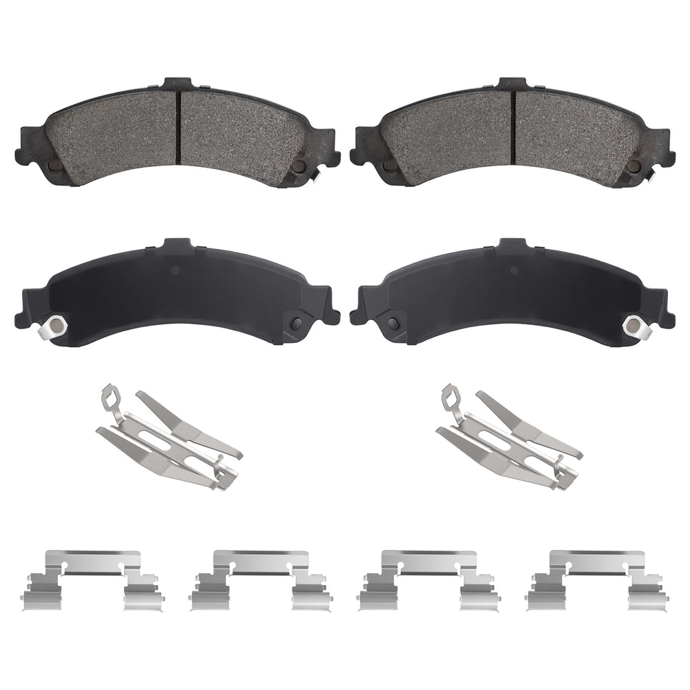 Aeagle rear brake pads front packaging showing fitment information and durability