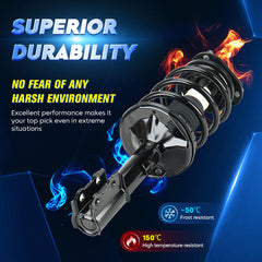 Aeagle right front strut assembly angled view highlighting pre-assembled spring and shock convenience