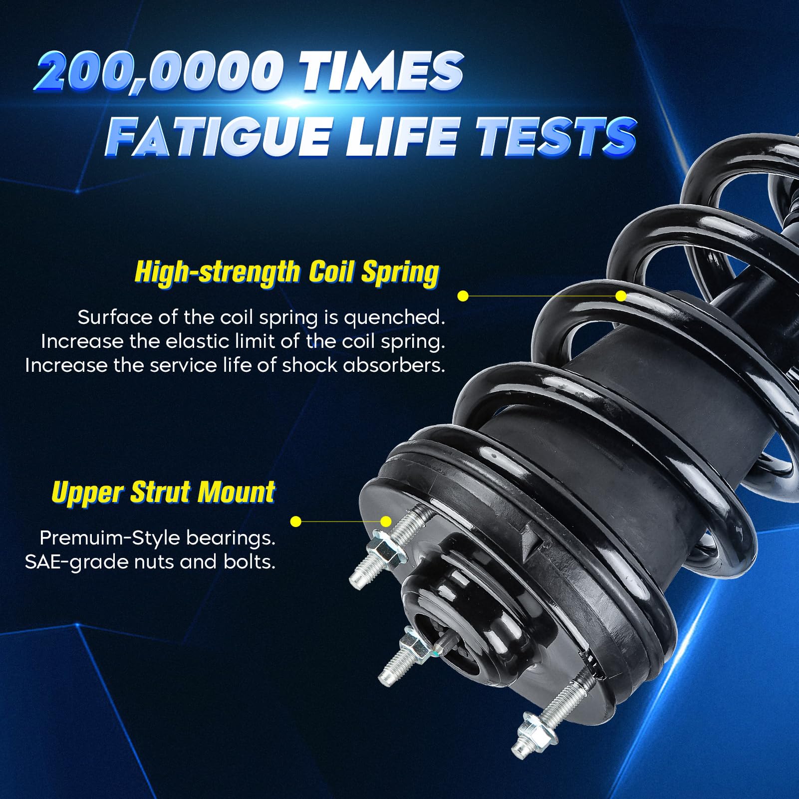 Aeagle close-up of coil spring highlighting durable spring and ride support