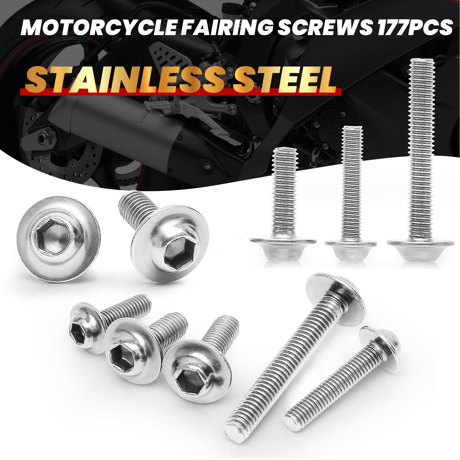 AEEAST close-up of M6 and M5 stainless bolts showing corrosion resistance benefit