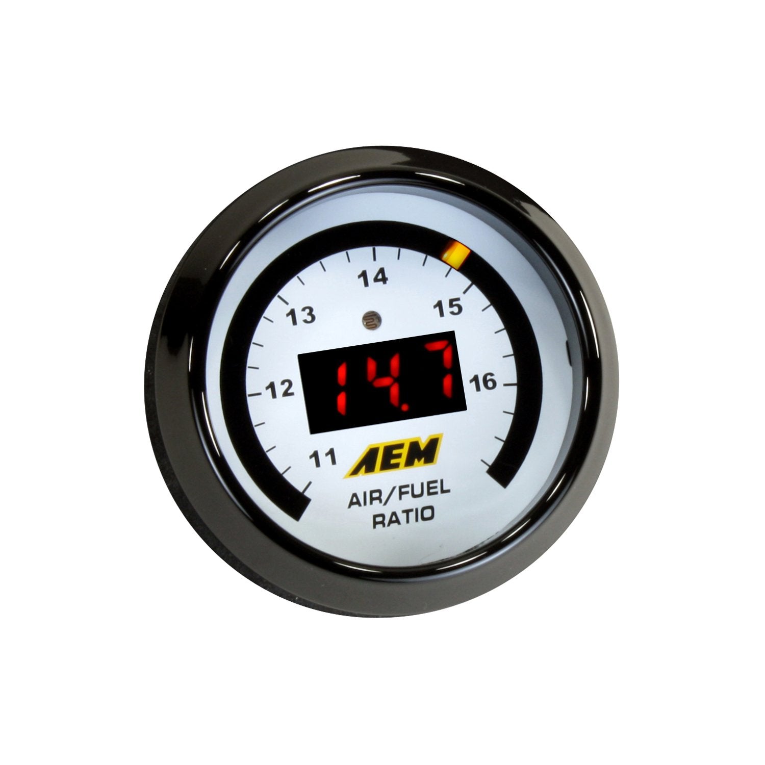 AEM installed gauge in a car dashboard, accurate AFR monitoring while driving