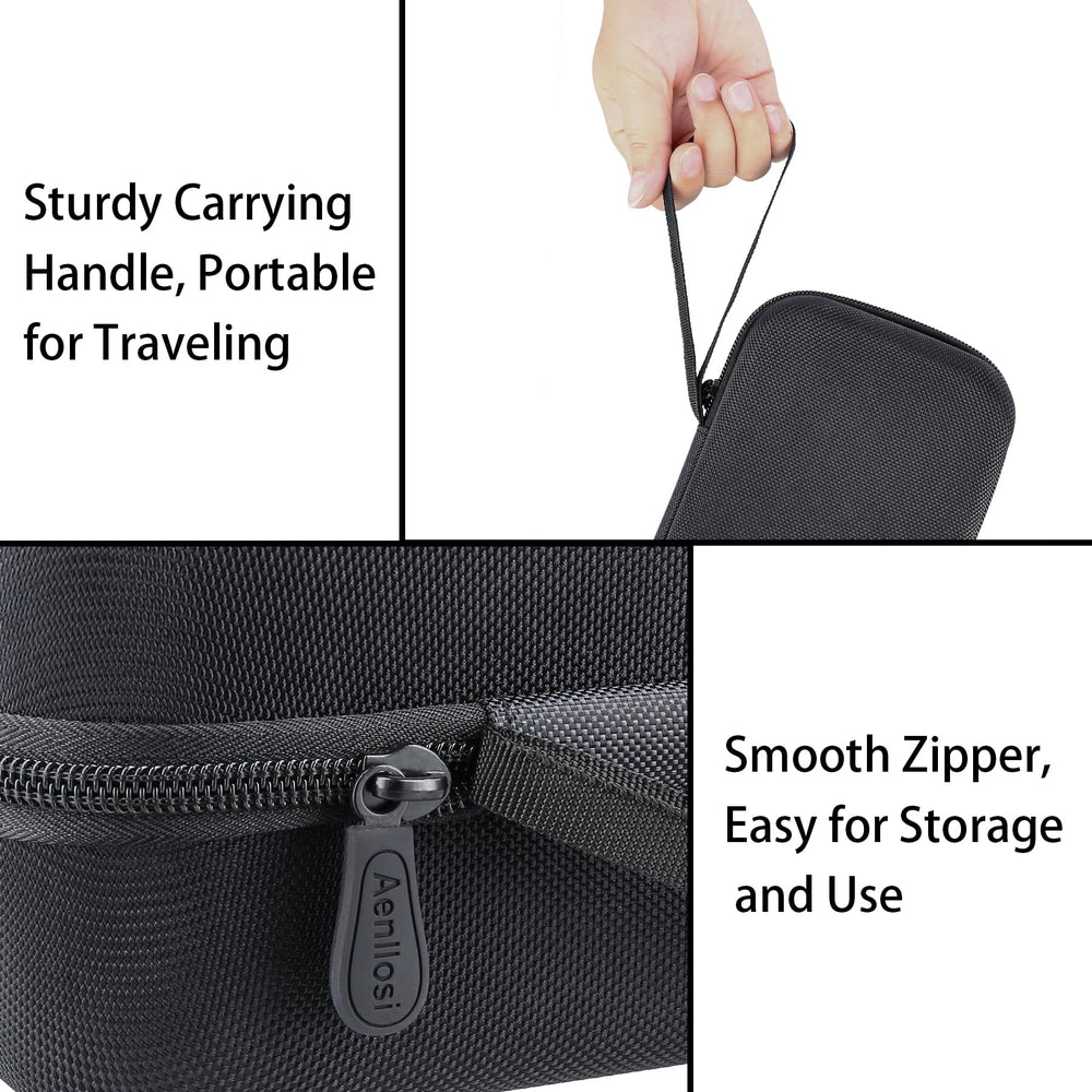 Aenllosi mesh pocket close-up holding booster clamps to prevent tangles