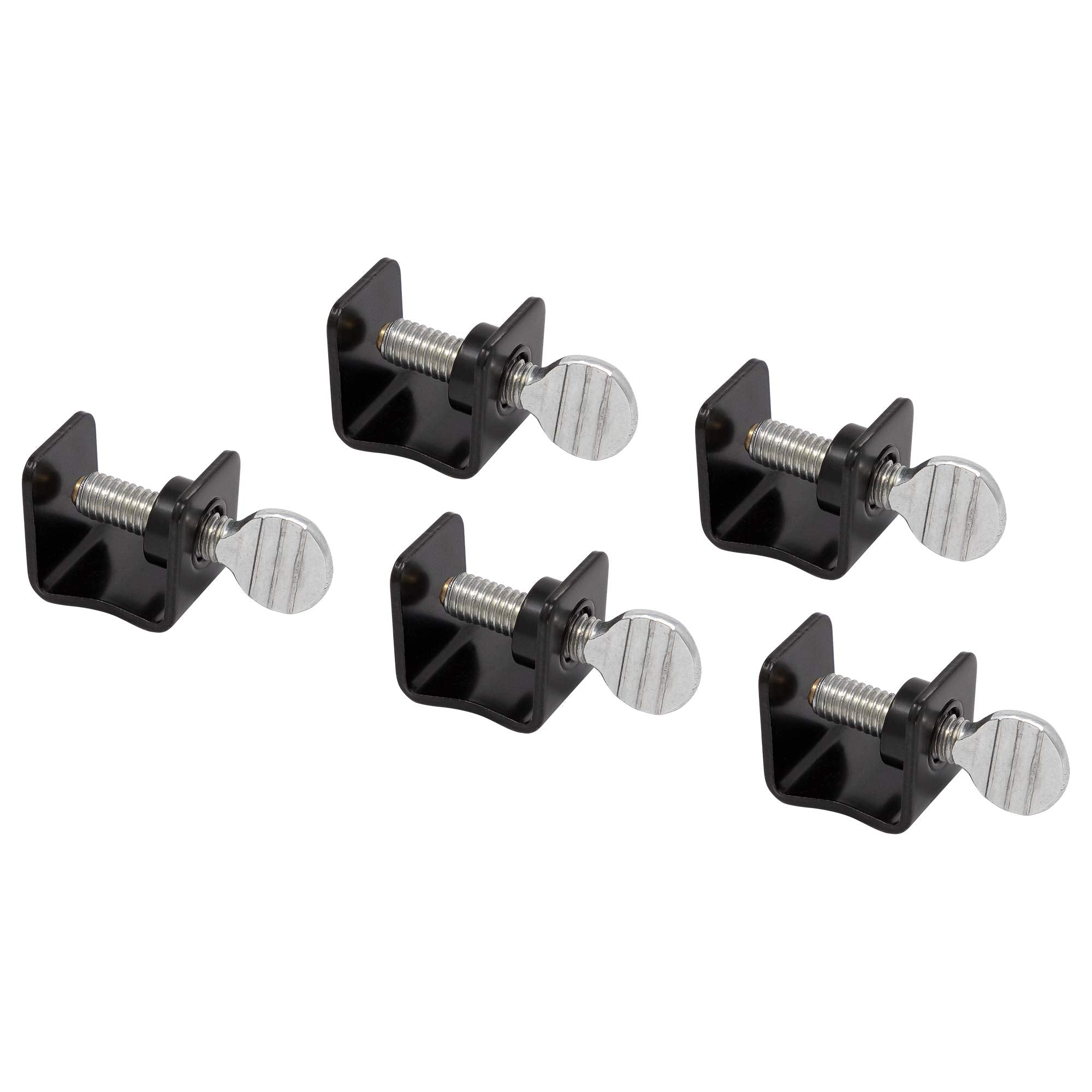 AES Industries mini panel clamp front view showing 1/2 inch jaw and compact profile for precise holding