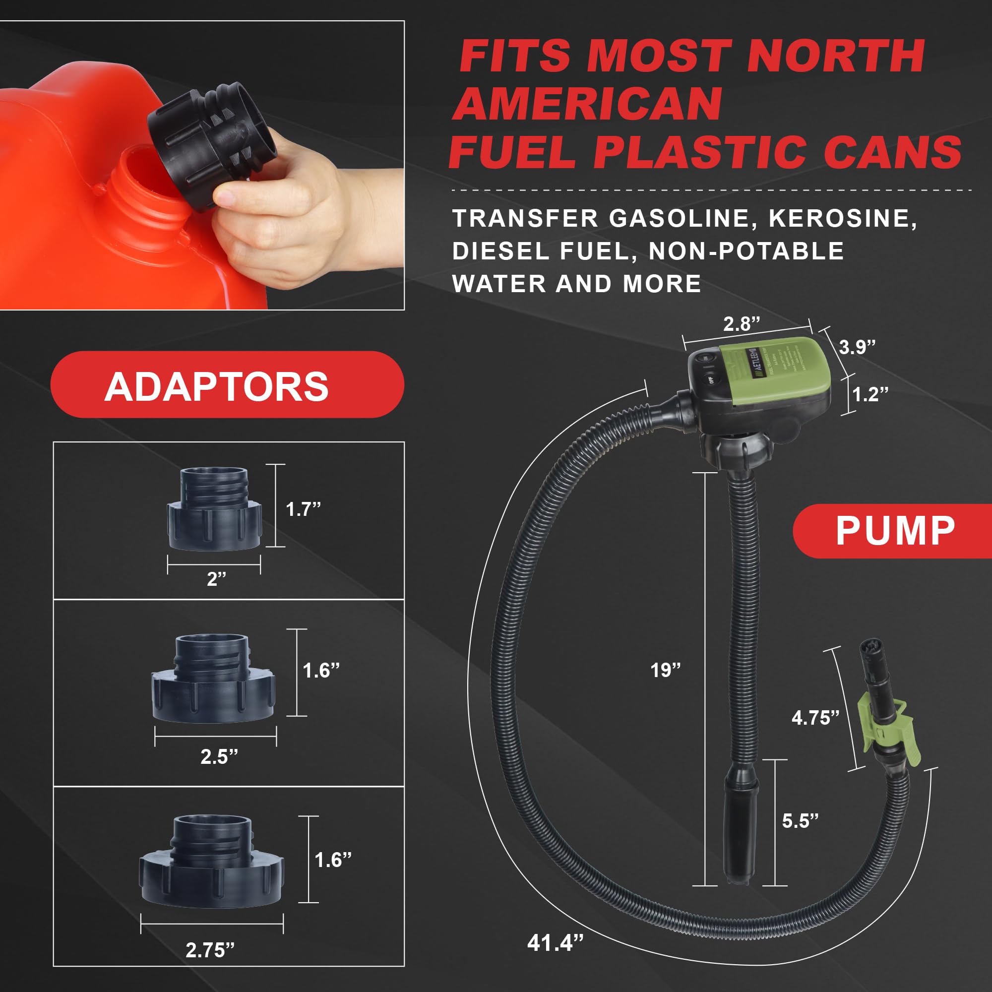 Aetleemo 47-inch hose detail showing flexibility and extended reach