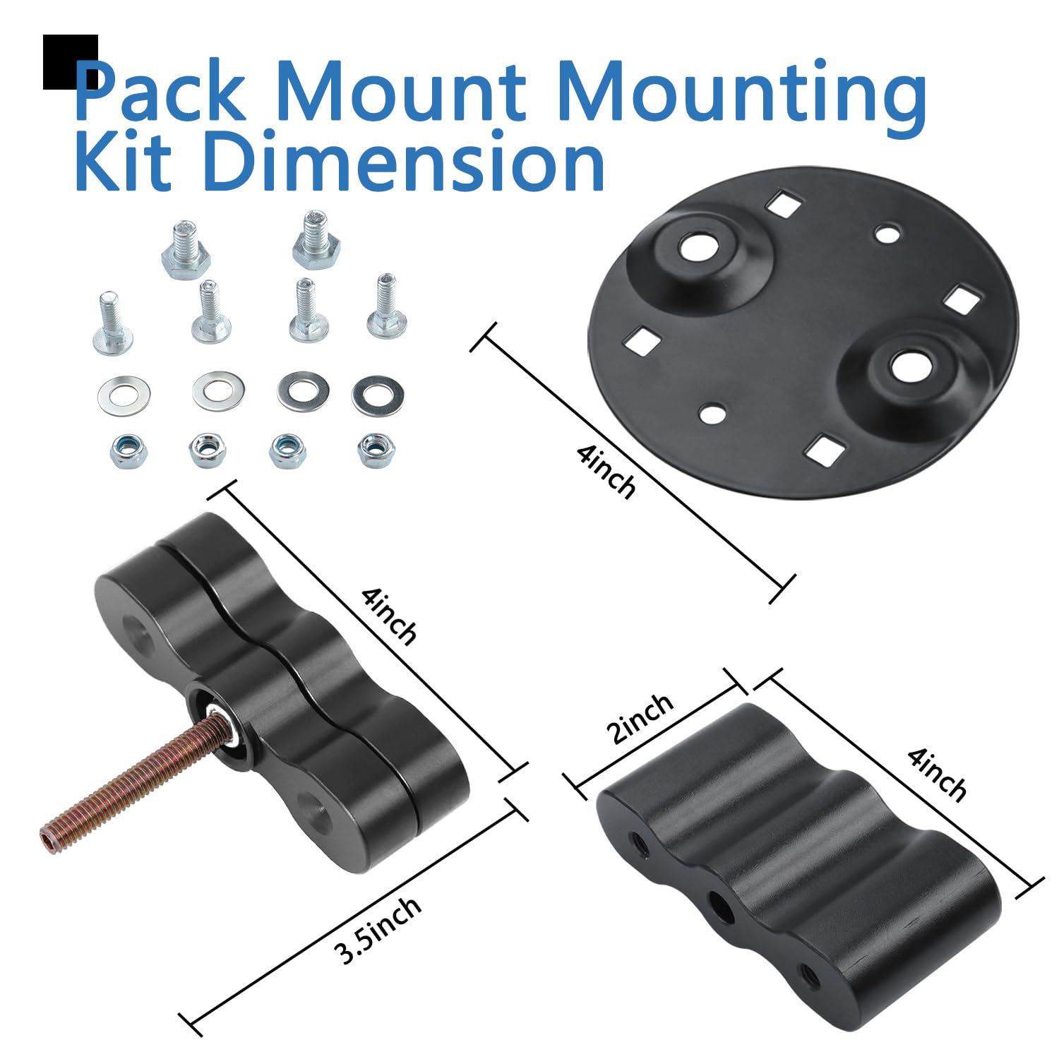 AFEISOL bottom plate with carriage bolts included for straightforward mounting