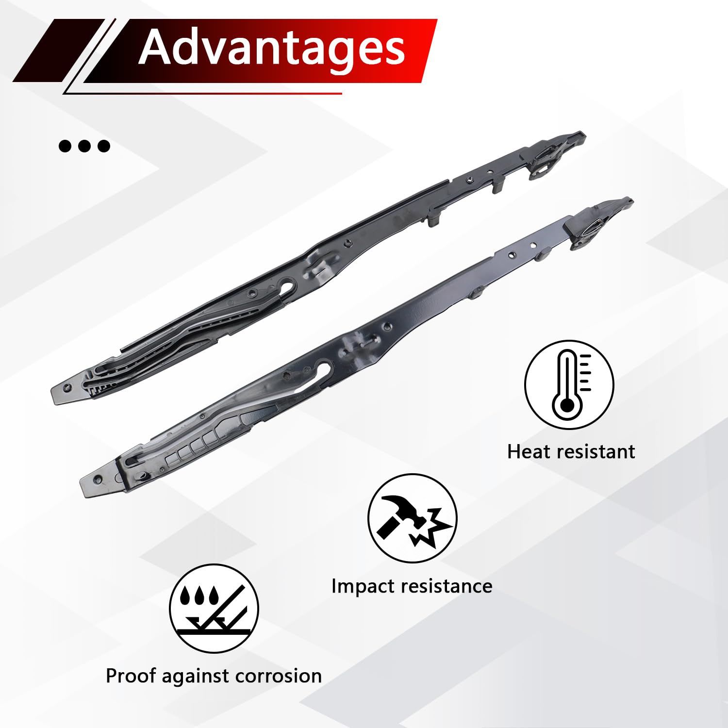 AFEISOL detail of rail mounting points ensuring accurate OEM-style alignment