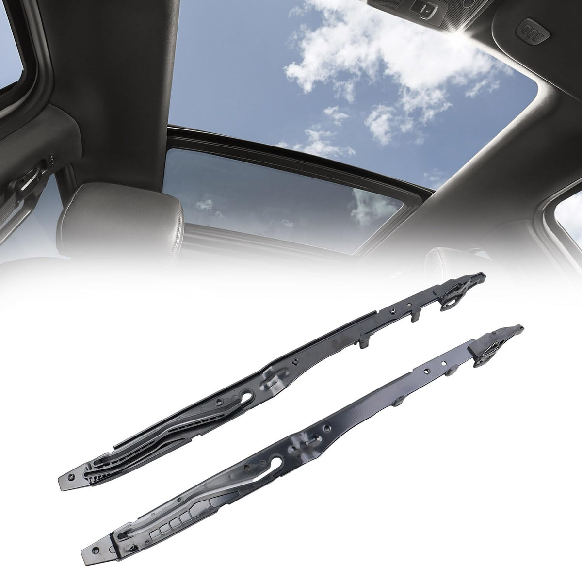 AFEISOL front view of sunroof guide rails showing fit and alignment benefits