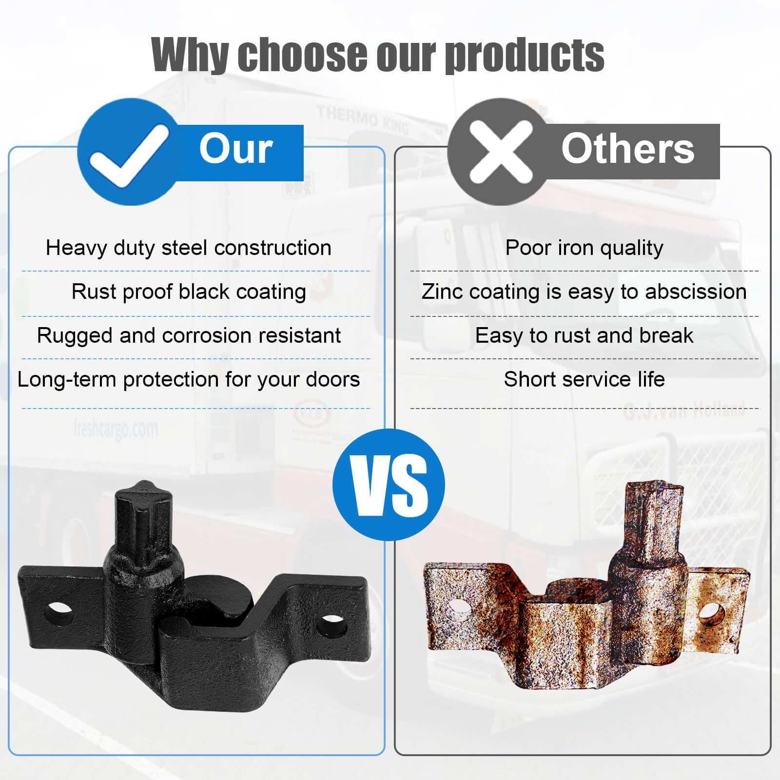 AFZZ diagram of dimensions and bolt centers for easy compatibility check