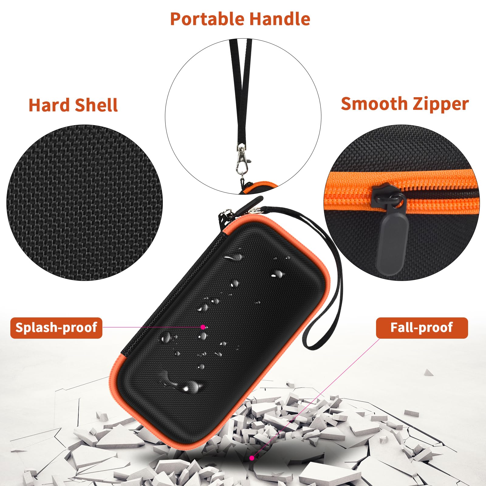 Againmore zippered mesh pocket holding hoses and adapters for quick access