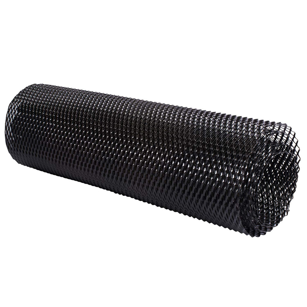 AggAuto mesh beside a ruler showing 47x16 inch scale for cutting and fitment