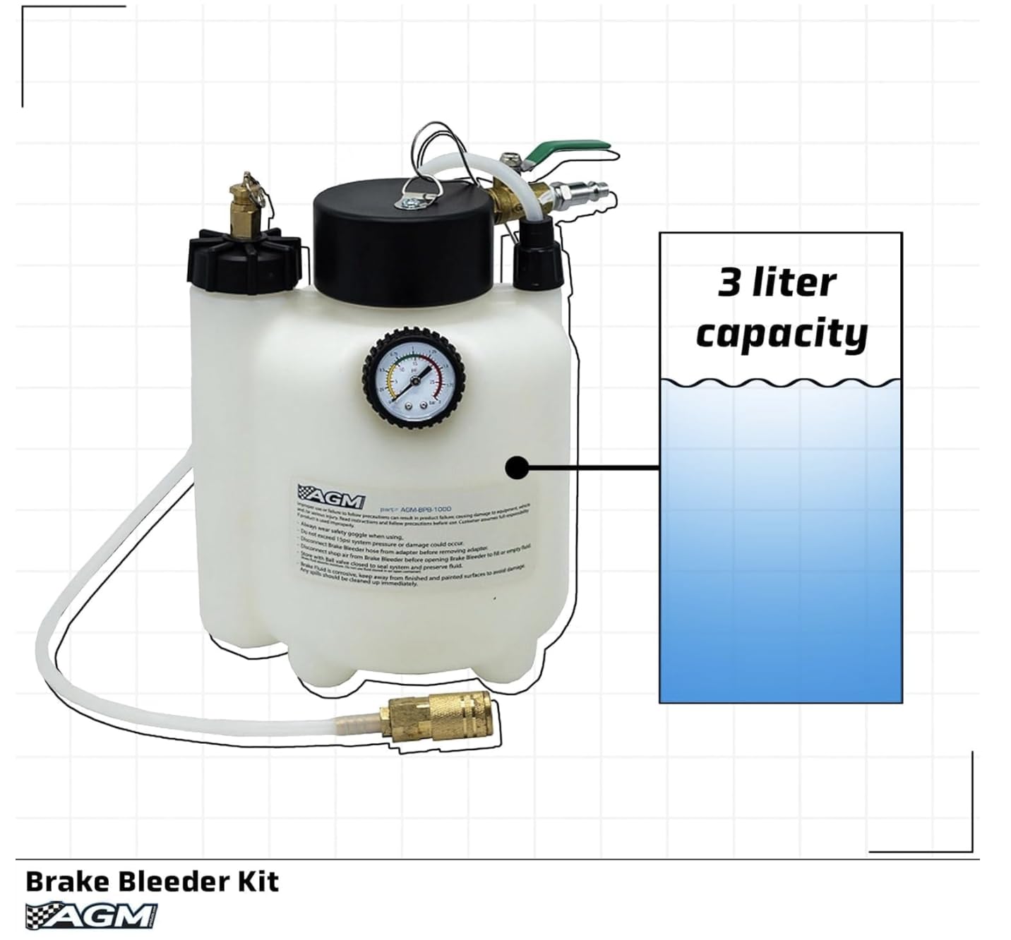 AGM close-up of universal round adapter demonstrating flexible fit benefit