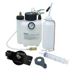 AGM front view of brake bleeder kit showing compact design and portability
