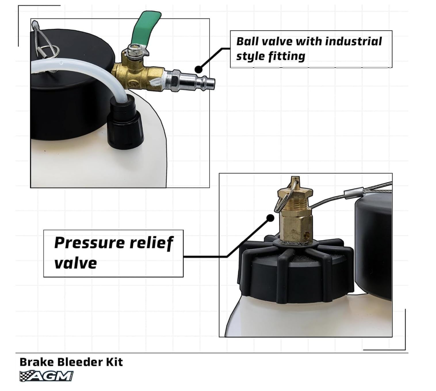 AGM gauge close-up displaying readable pressure for precise adjustments