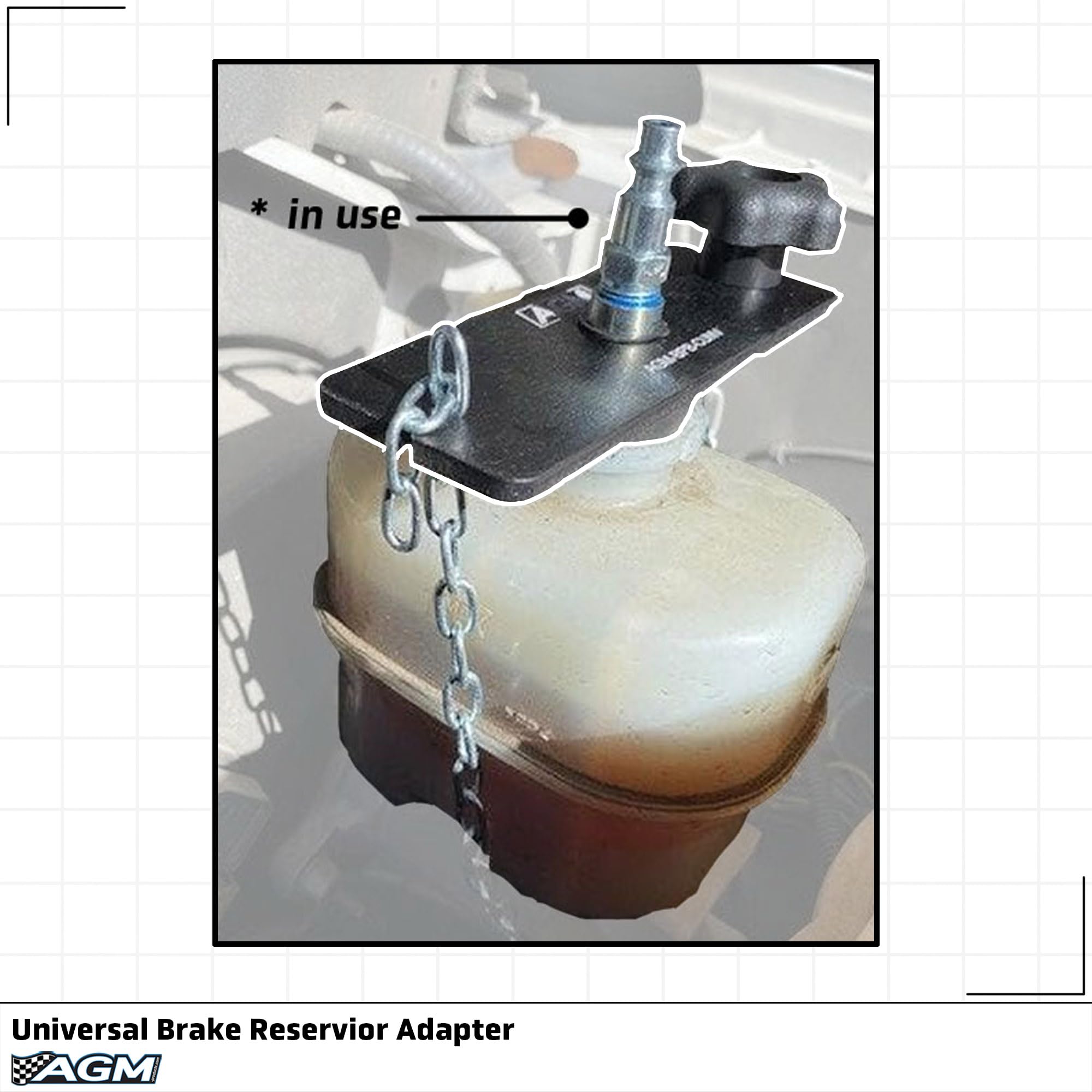 AGM-Products.com cap mounted on master cylinder demonstrating stable attachment benefit