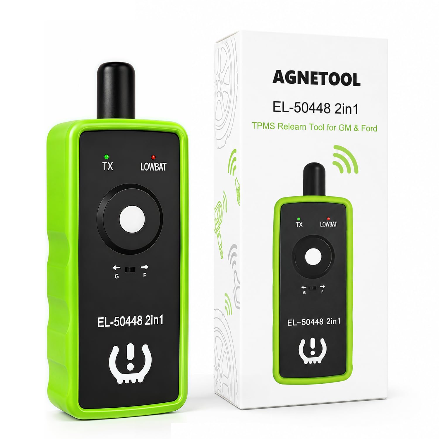 AGNETOOL EL-50448 battery low indicator demonstrating long-life battery reminder