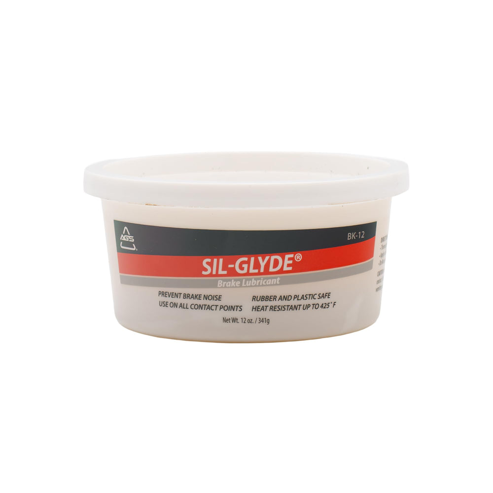 AGS SIL-Glyde 12 oz tub front view showing product label and size benefit