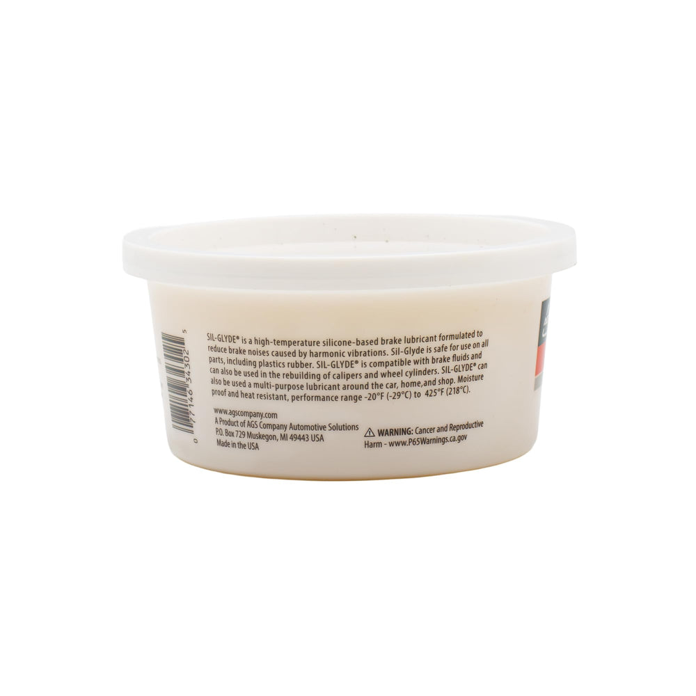 AGS SIL-Glyde next to measuring tape showing 12 oz size and professional quantity