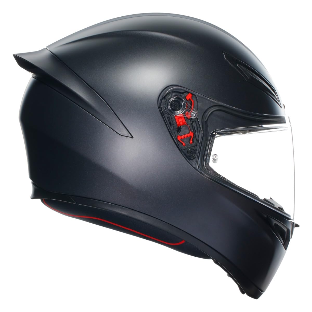 AGV K1 S Street visor close-up showing wide field of view and clarity
