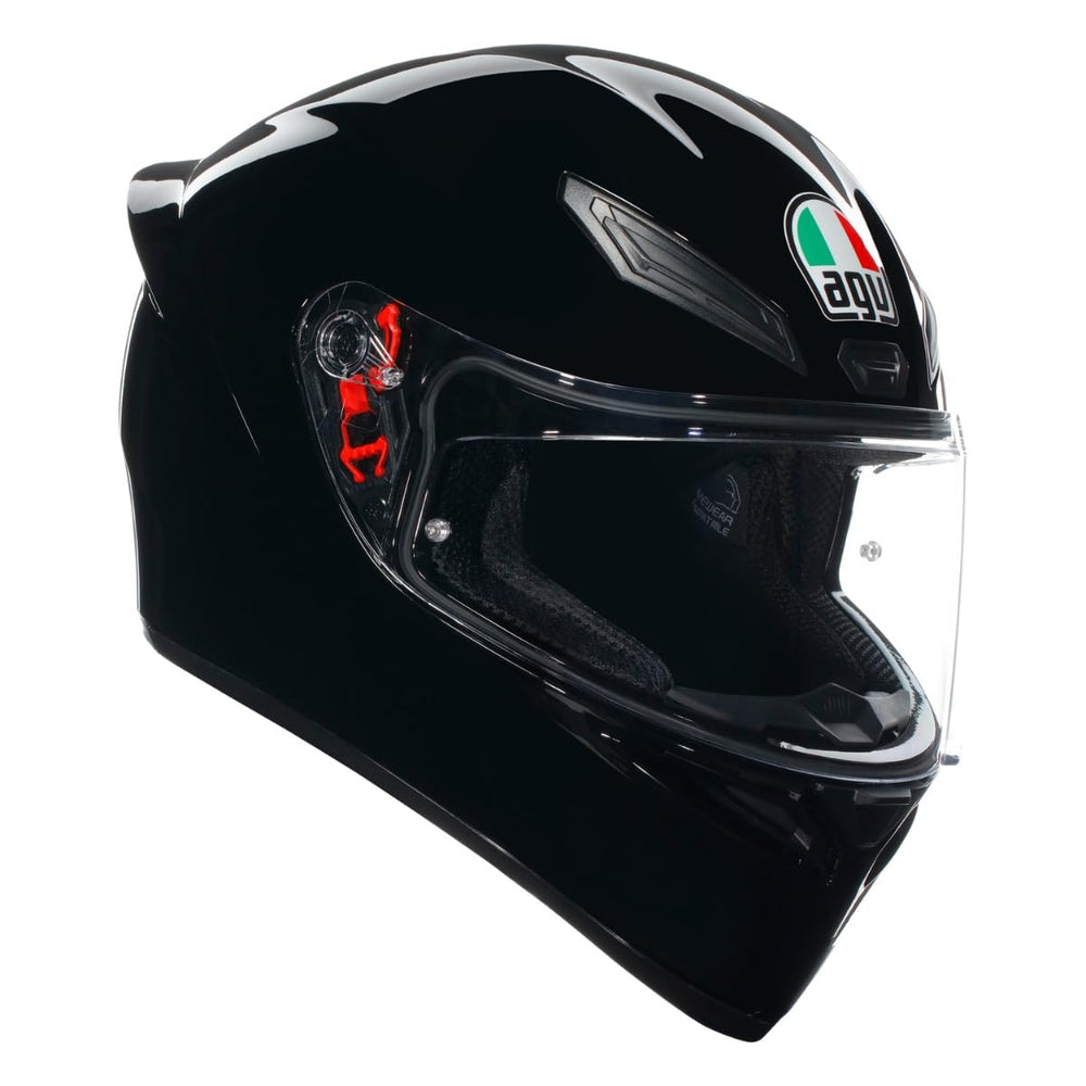 AGV K1 S Street front view showing aerodynamic shell and clear visor benefit visibility