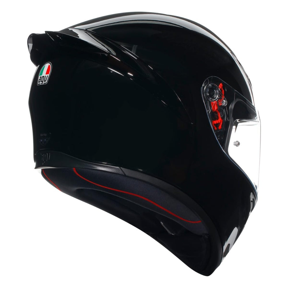 AGV K1 S Street next to a ruler to show scale and correct large size fit benefit