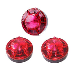 AHOUFHER front view of red beacon showing compact design and clear labeling for visibility