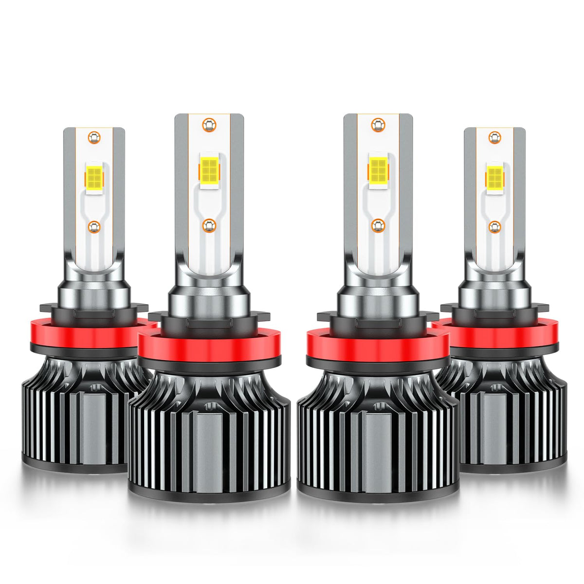 AHXLRLS front-installed bulbs in Chevy Malibu showing improved visibility
