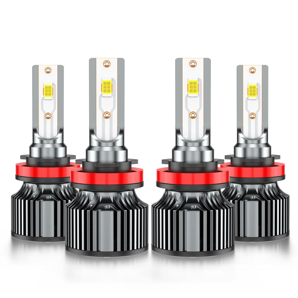 AHXLRLS front view of 4-piece LED kit showing compact plug-and-play design and easy install benefit