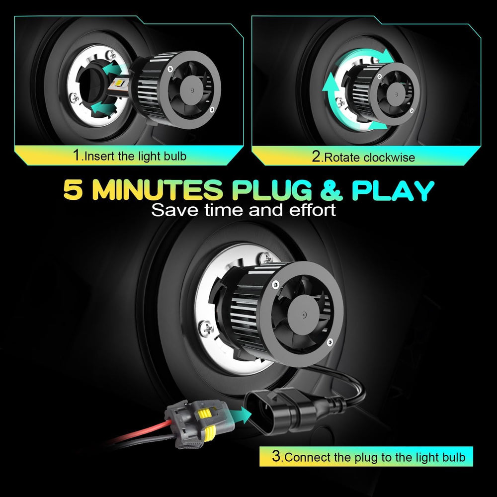 AHXLRLS product package with two high and two low beam bulbs