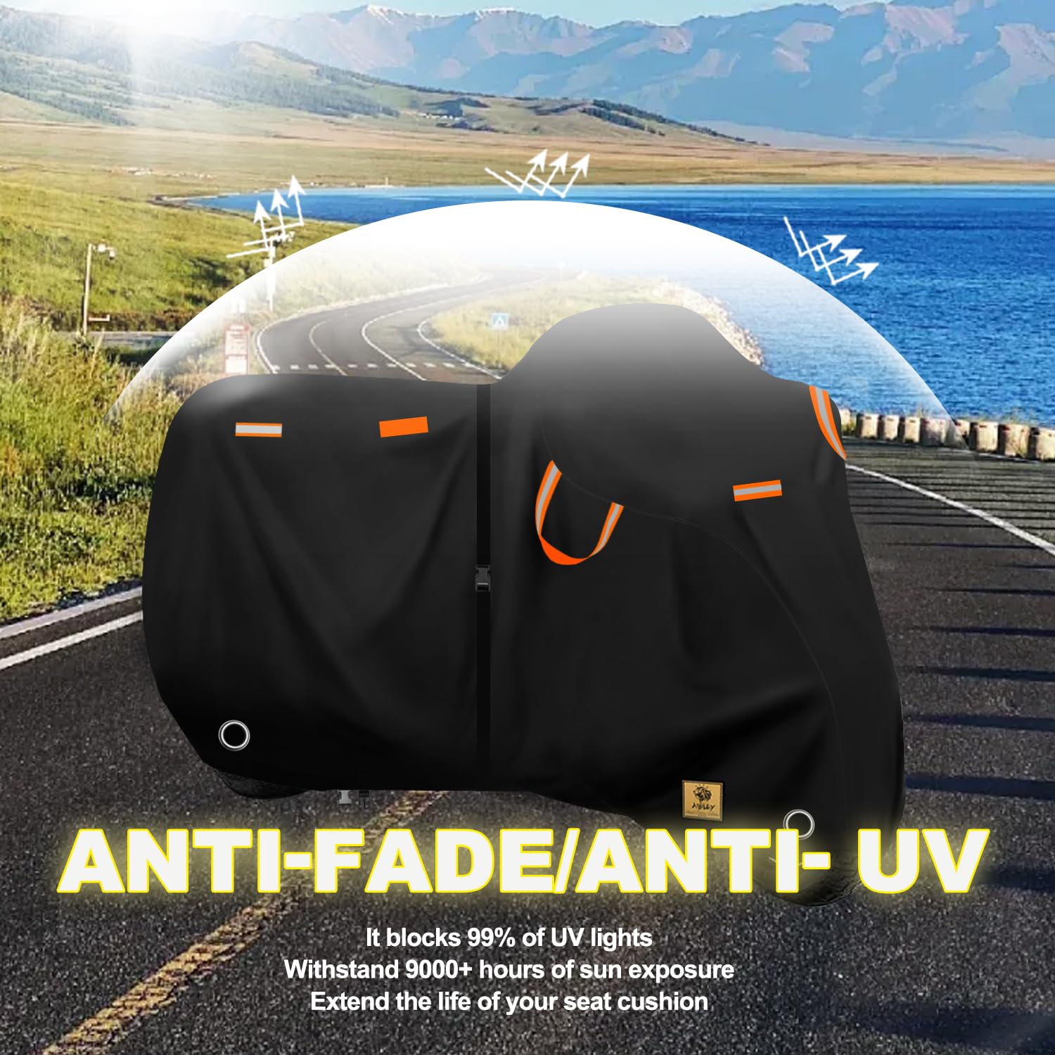 Aibiley cover on touring bike showing correct size fit