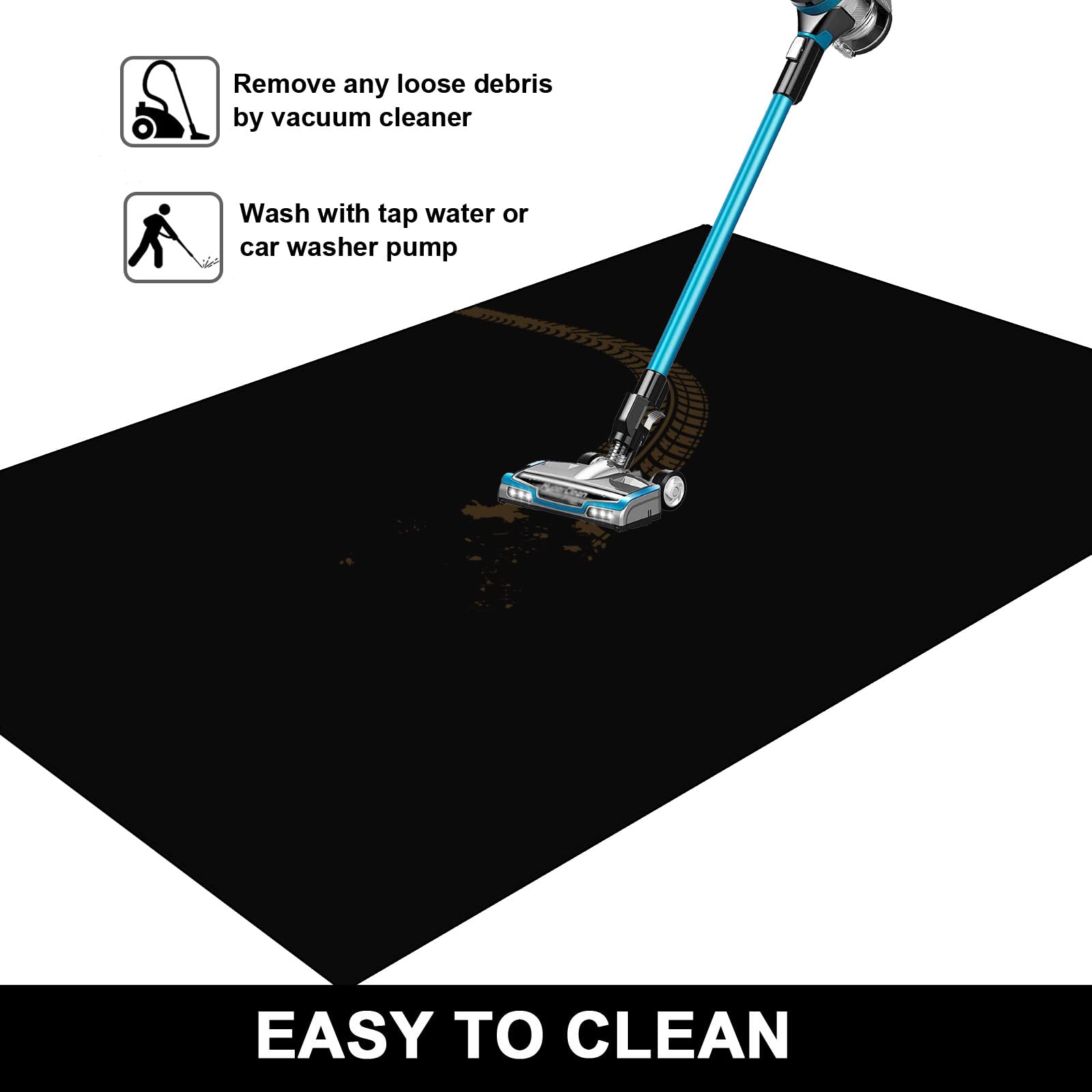 AiBOB mat under a tool chest protecting surfaces and minimizing stains