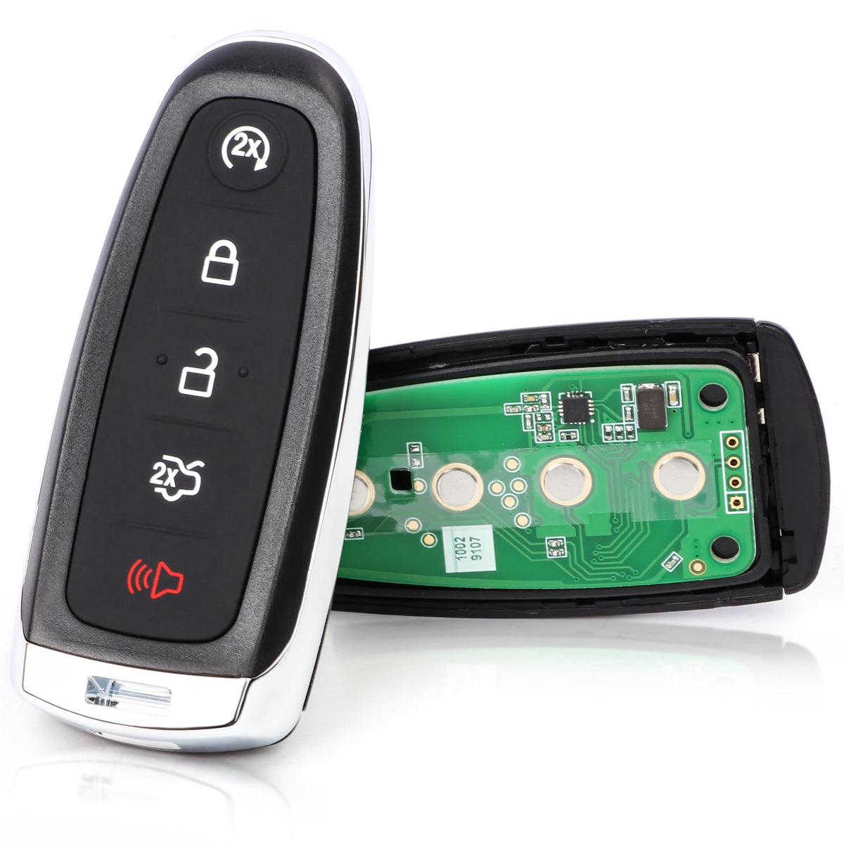 Aichiyu front view remote showing five buttons and factory-like design benefit convenience