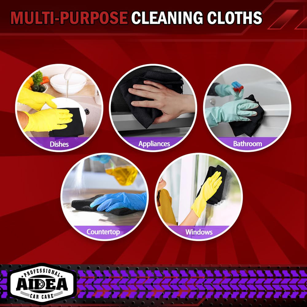 AIDEA cloth polishing glass to clear, lint-free visibility