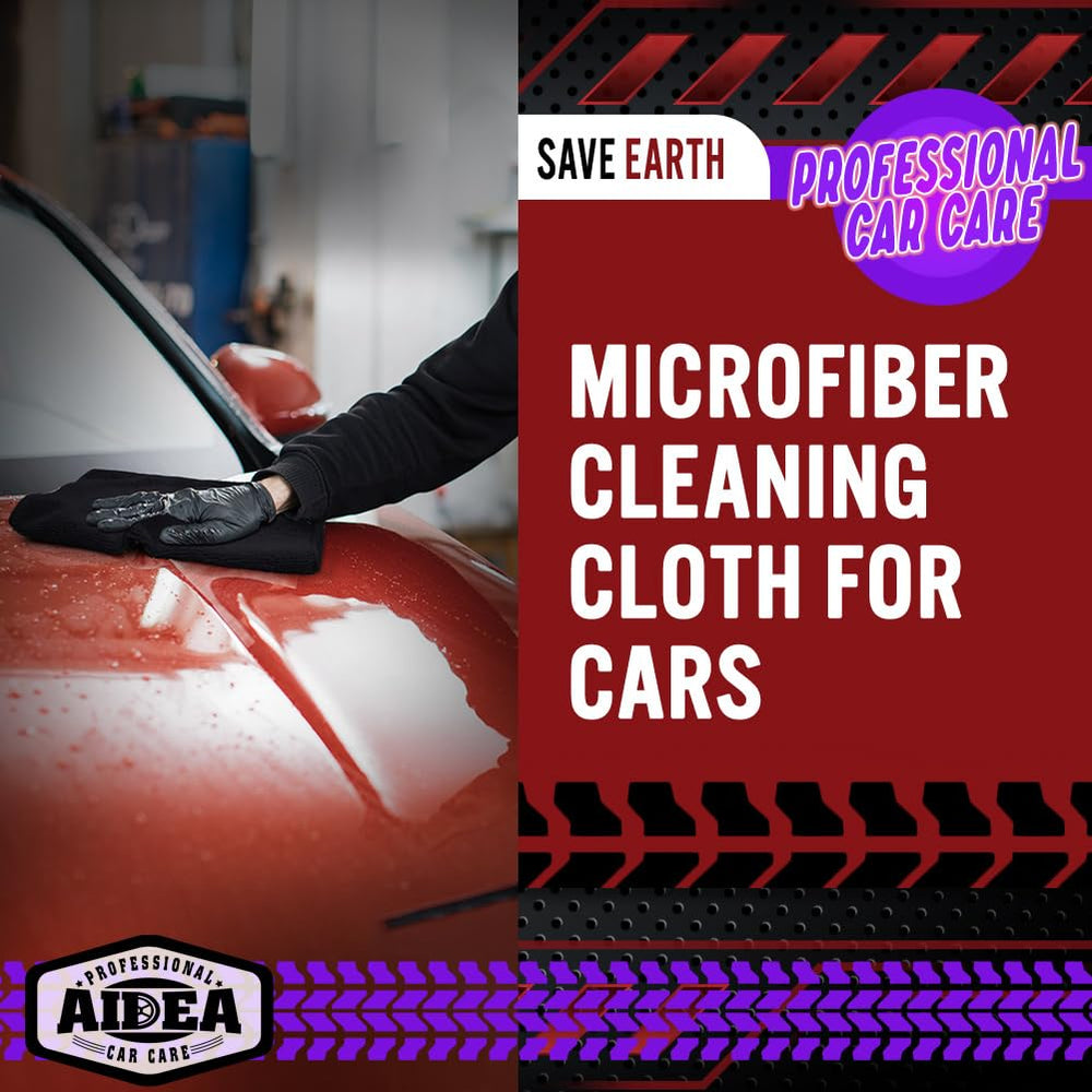 AIDEA cloth wiping glass for streak-free clarity and ease