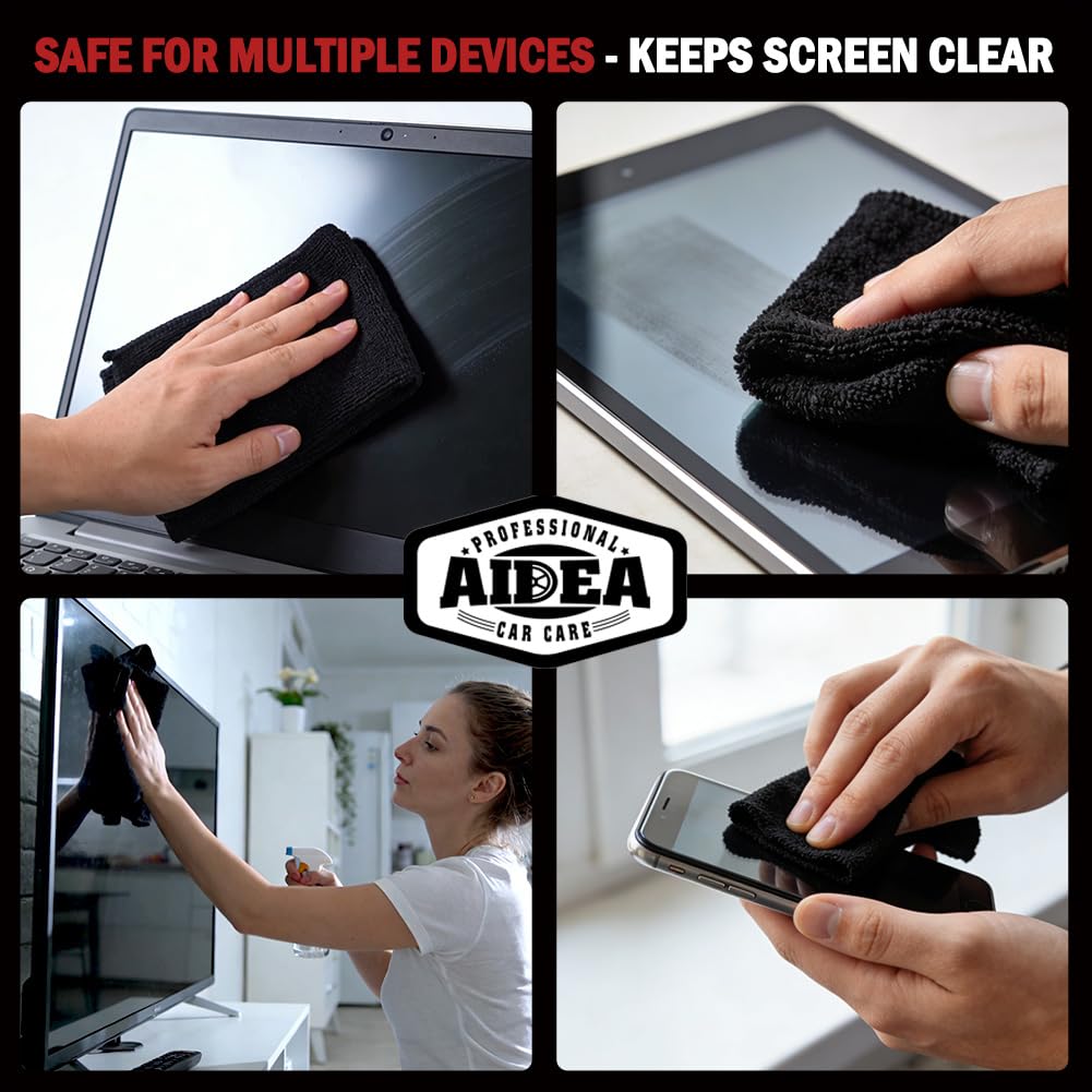 AIDEA stacked cloths next to ruler showing 12×12 inch scale