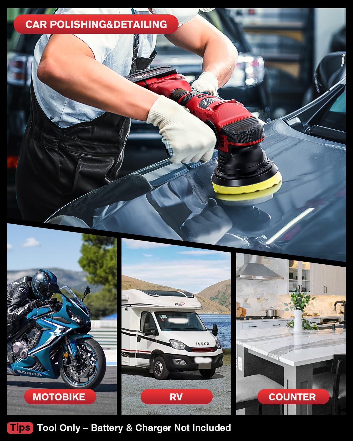AIDERAR accessories laid out including hex key and bonnet for ready-to-use benefit